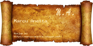 Marcu Anetta névjegykártya